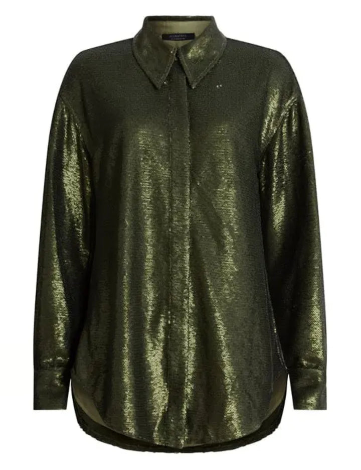 Cămașă Allsaints, verde