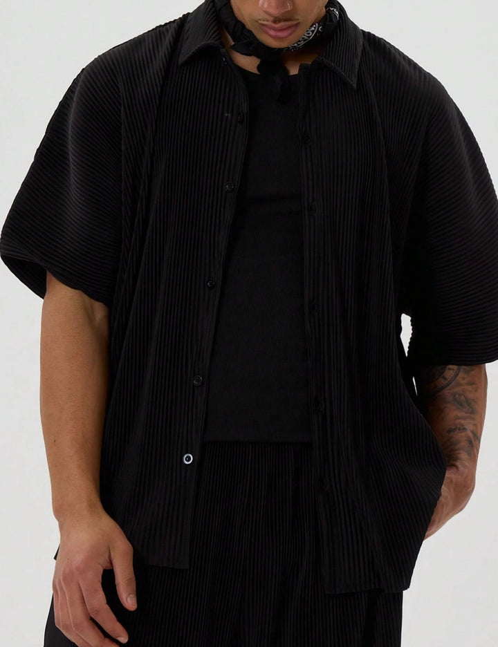 Cămașă casual Shein MUSERO, negru