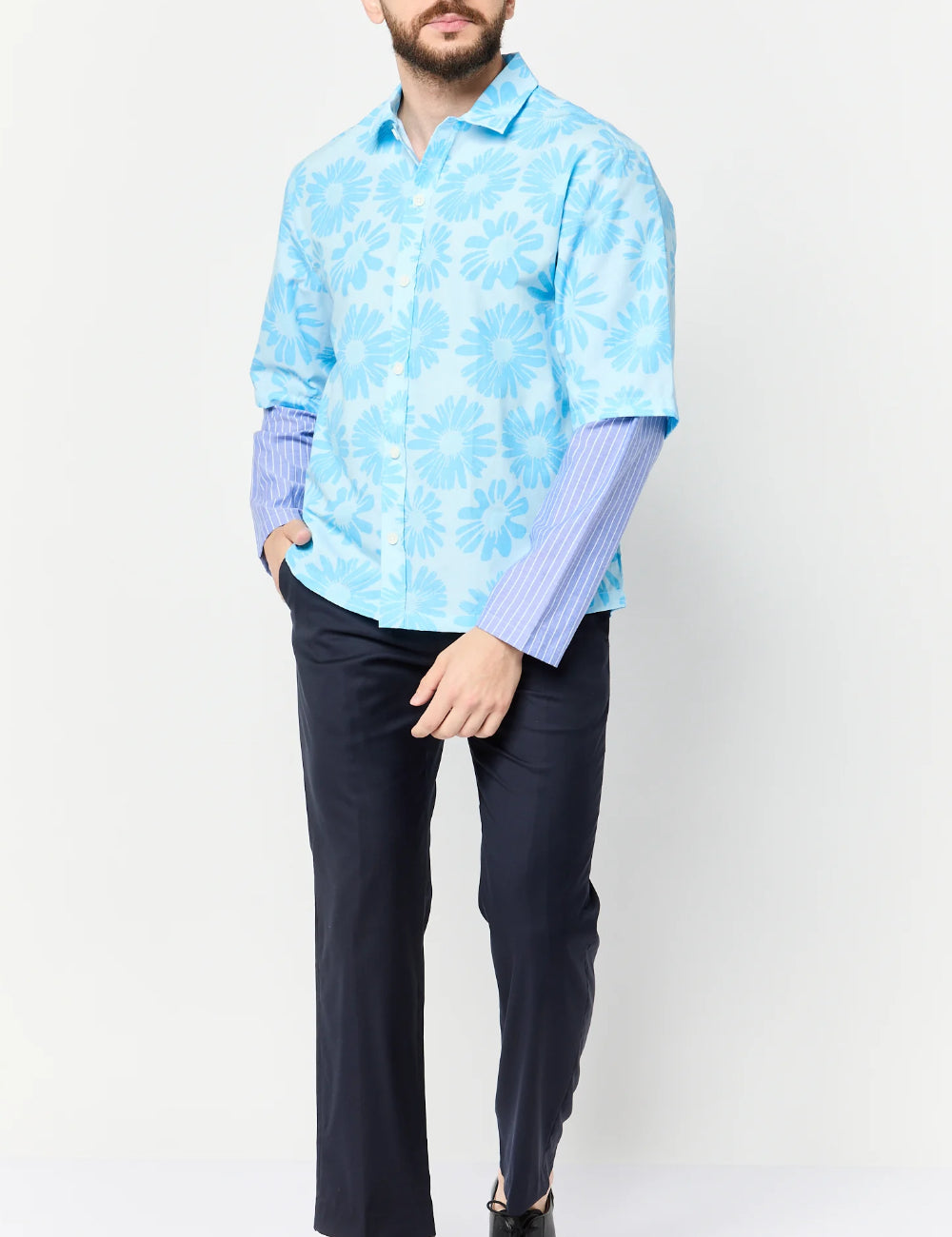 Cămașă Collusion, albastru