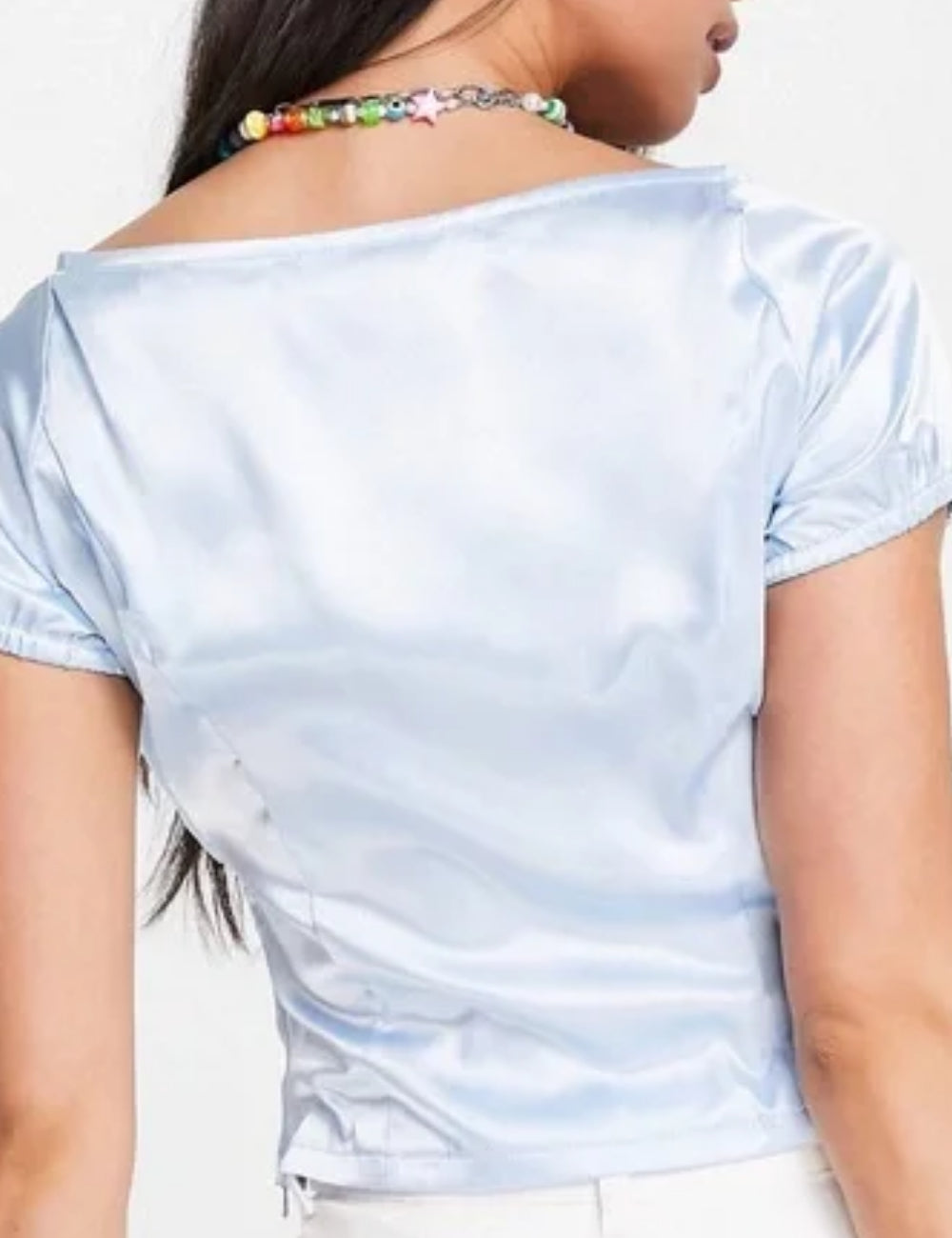 Cămașă cu mânecă scurtă ASOS, albastru