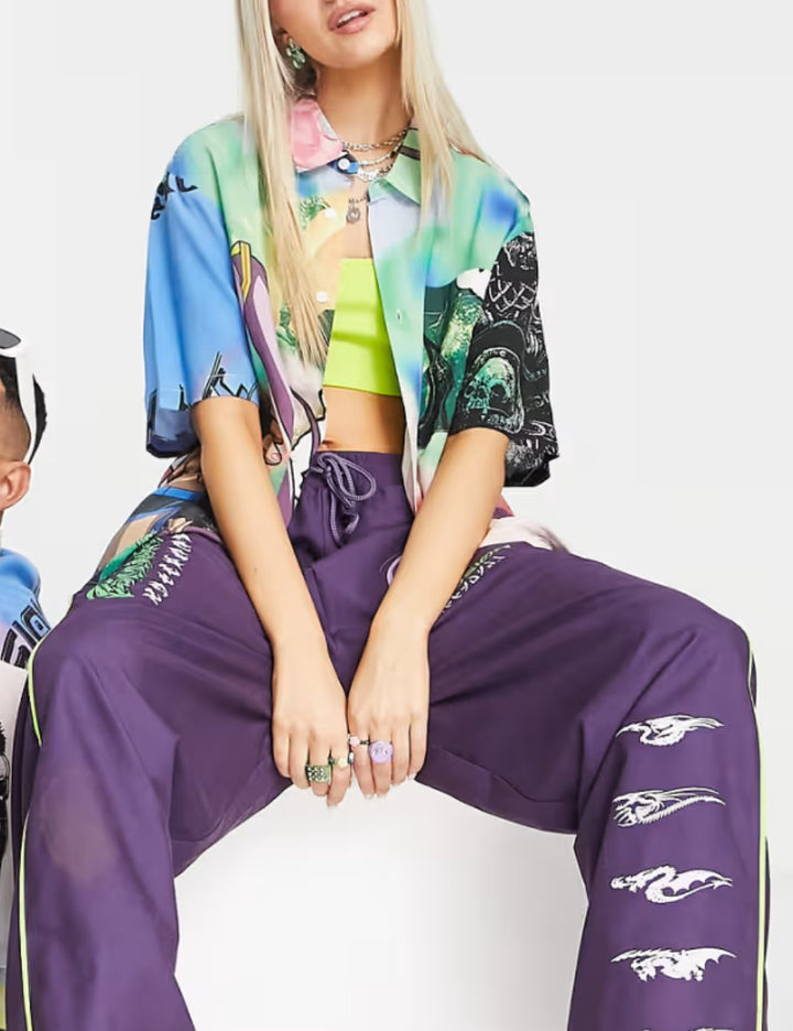 Cămașă cu mânecă scurtă ASOS, mix culori