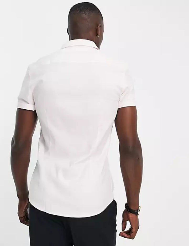 Cămașă cu mânecă scurtă ASOS, roz