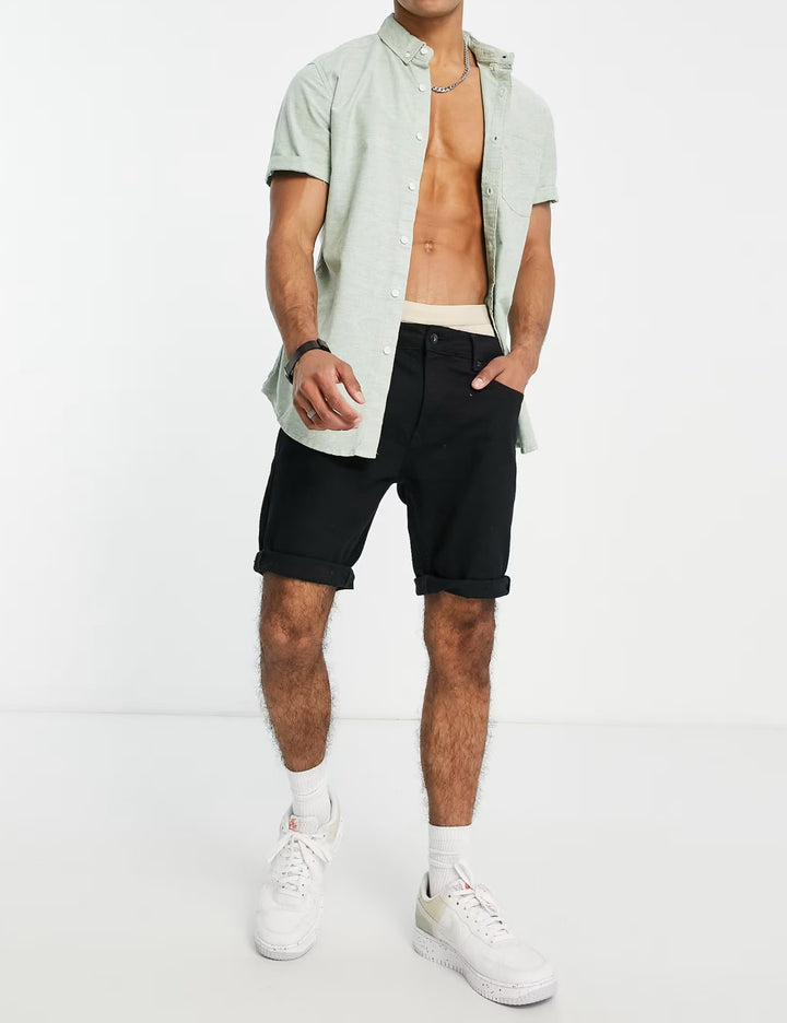 Cămașă cu mânecă scurtă ASOS, verde