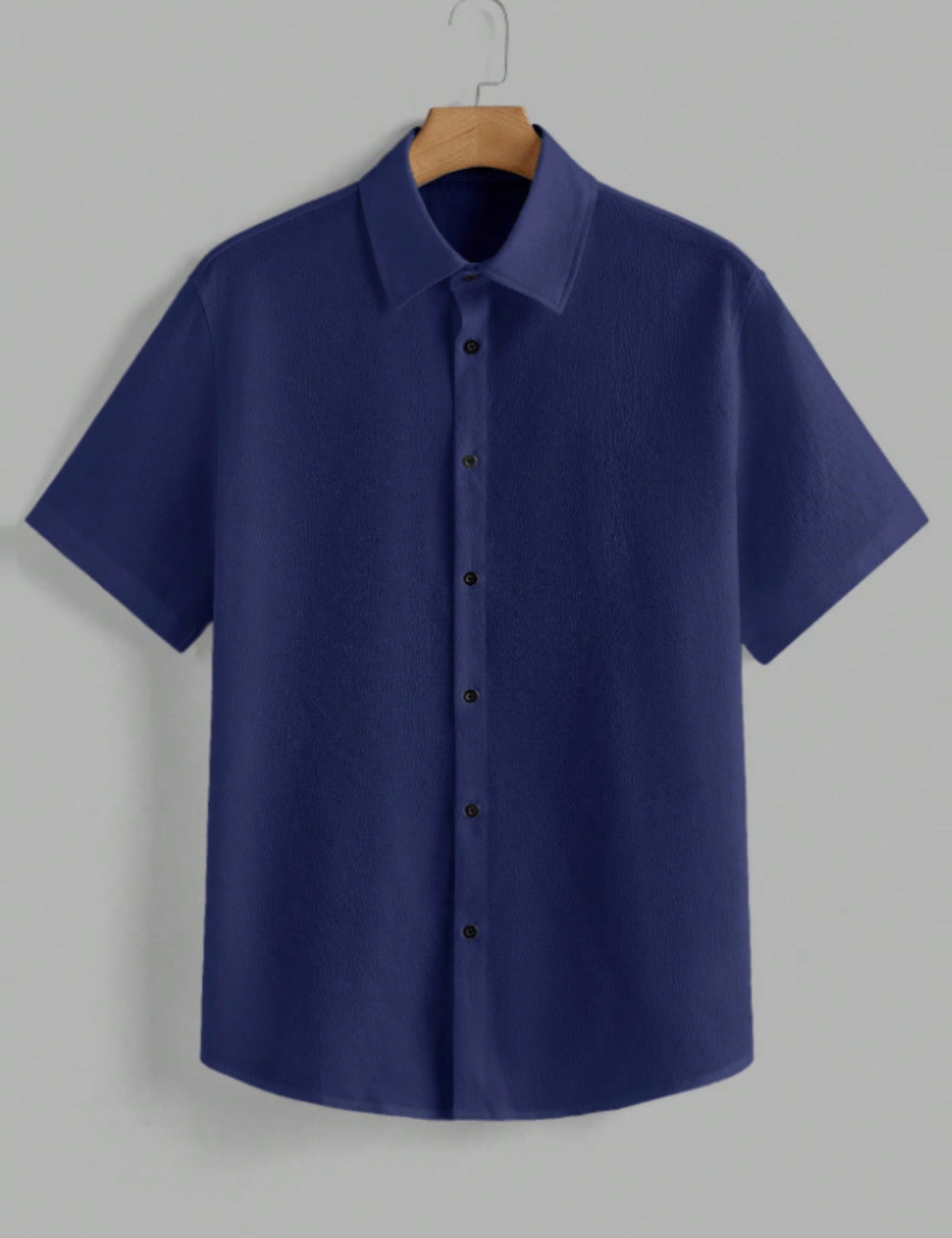 Camasa cu maneca scurta MANFINITY by Shein, albastru