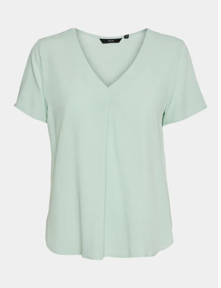 Cămașă cu mânecă scurtă Vero Moda, verde