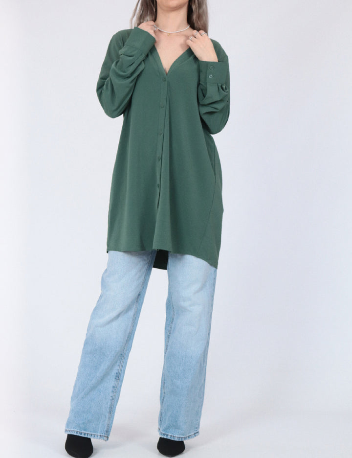 Cămașă lungă Vero Moda, verde