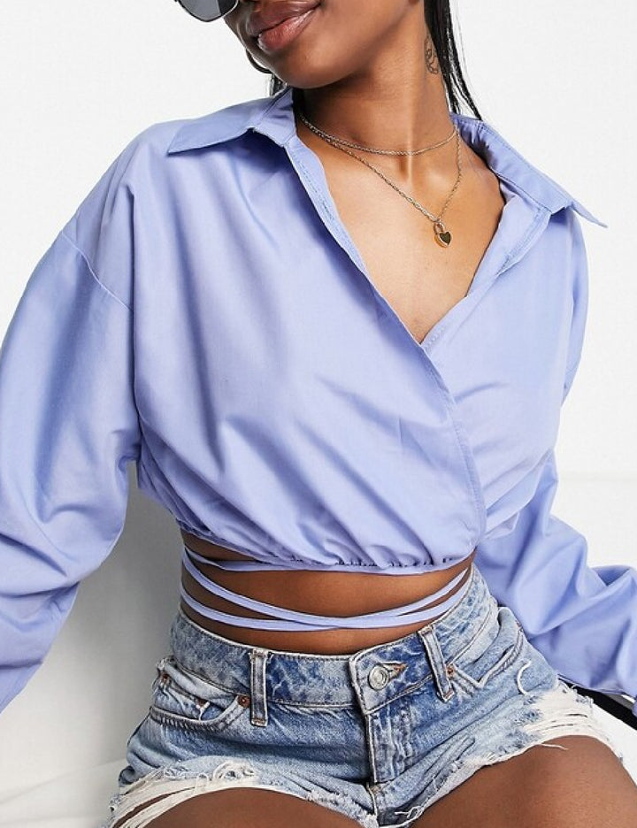 Cămașă Missguided, albastru