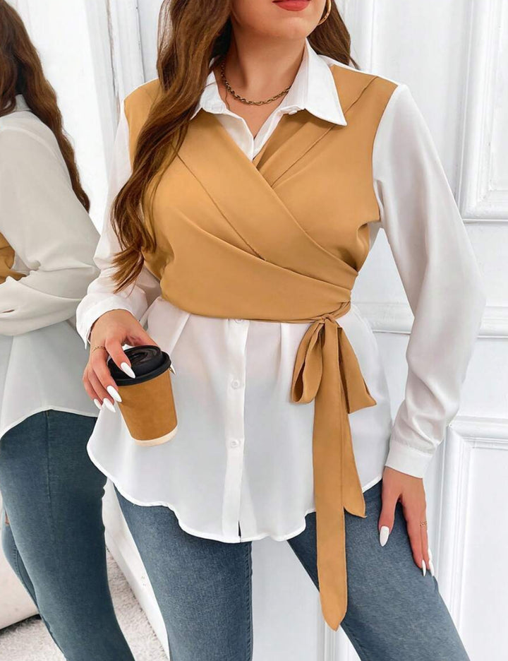 Cămașă Shein Curve+, mix culori