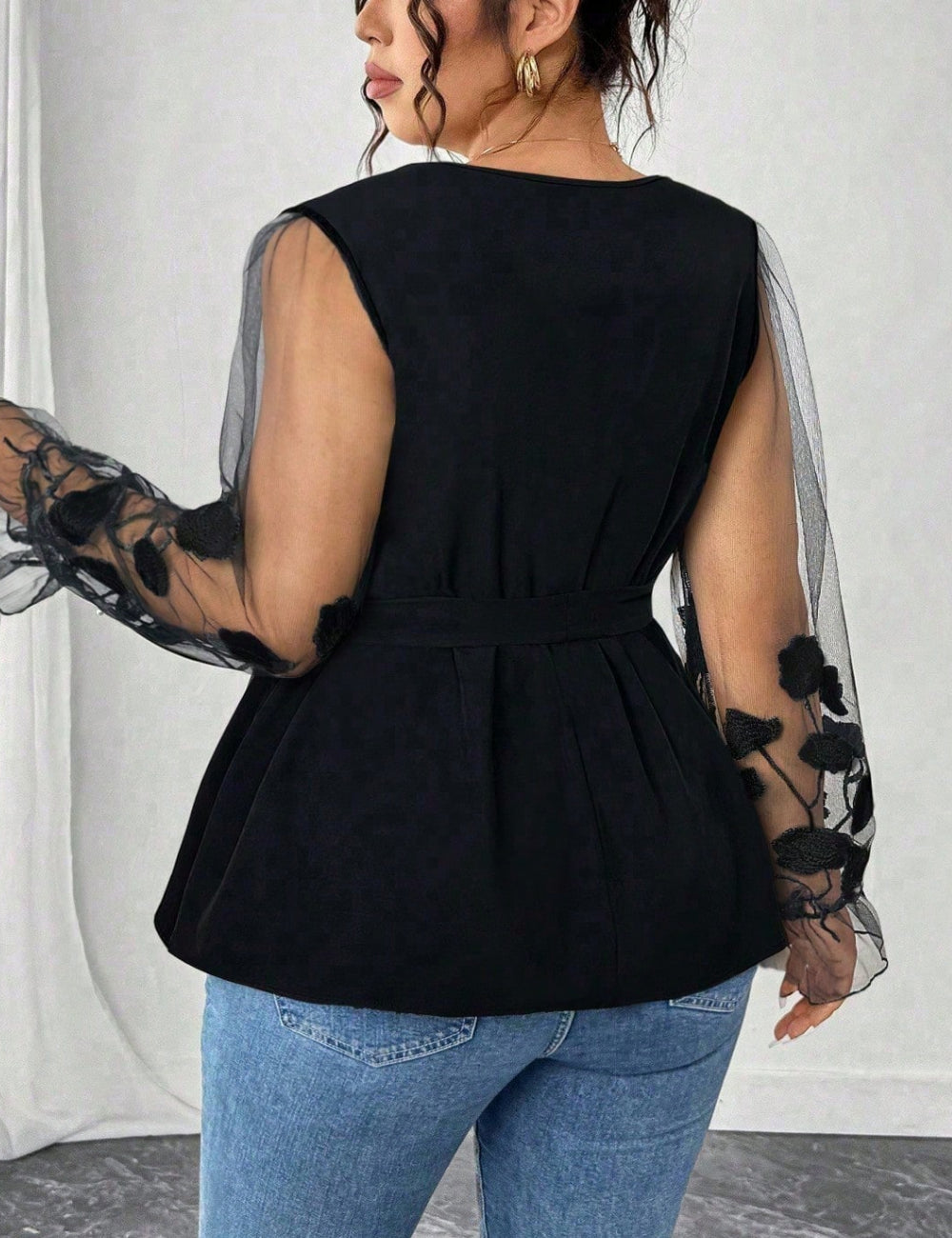 Cămașă Shein Curve+, negru