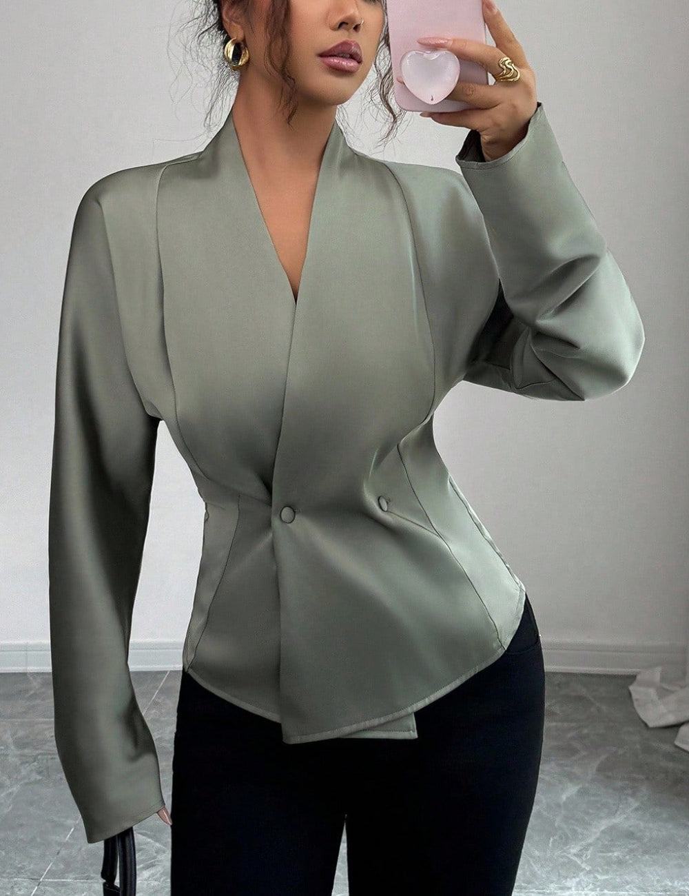 Cămașă Shein, verde