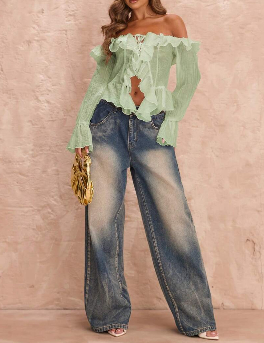 Cămașă Shein, verde