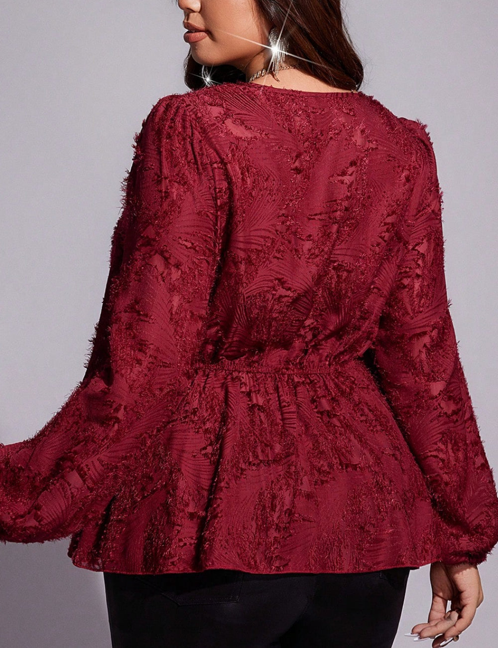 Shein Curve+ burgundi ing