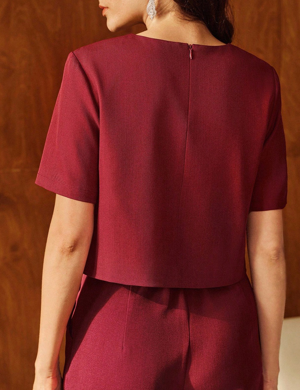 Cămașă Shein, vișiniu