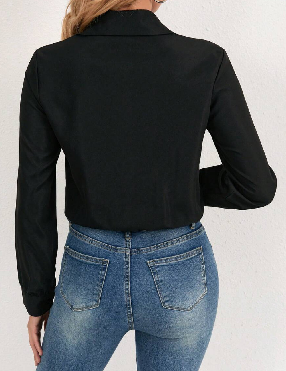 Cămașă tip body Shein, negru