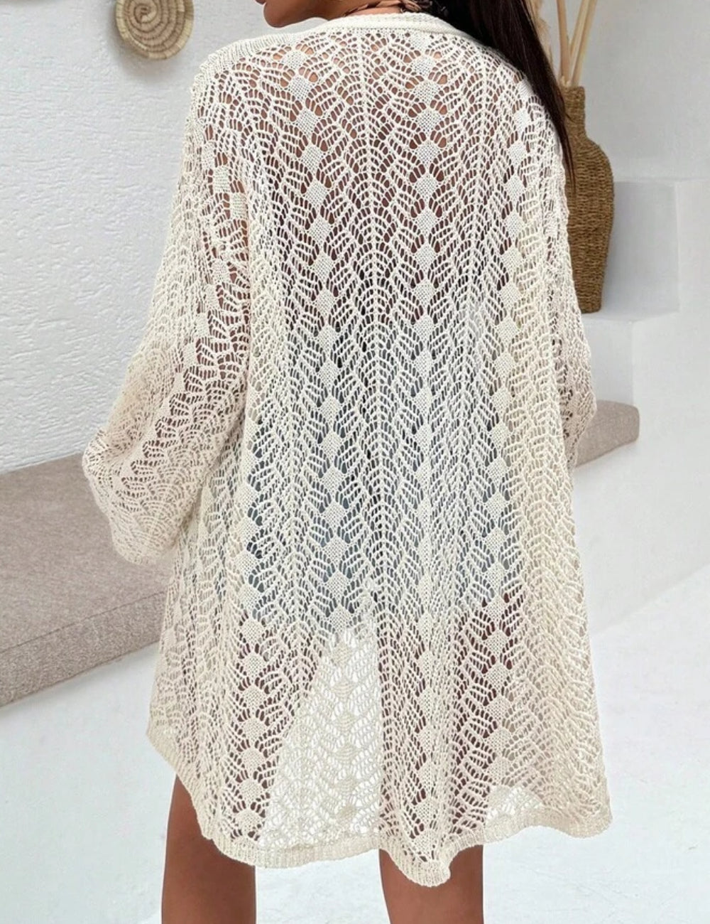 Cardigan de plajă Shein, bej