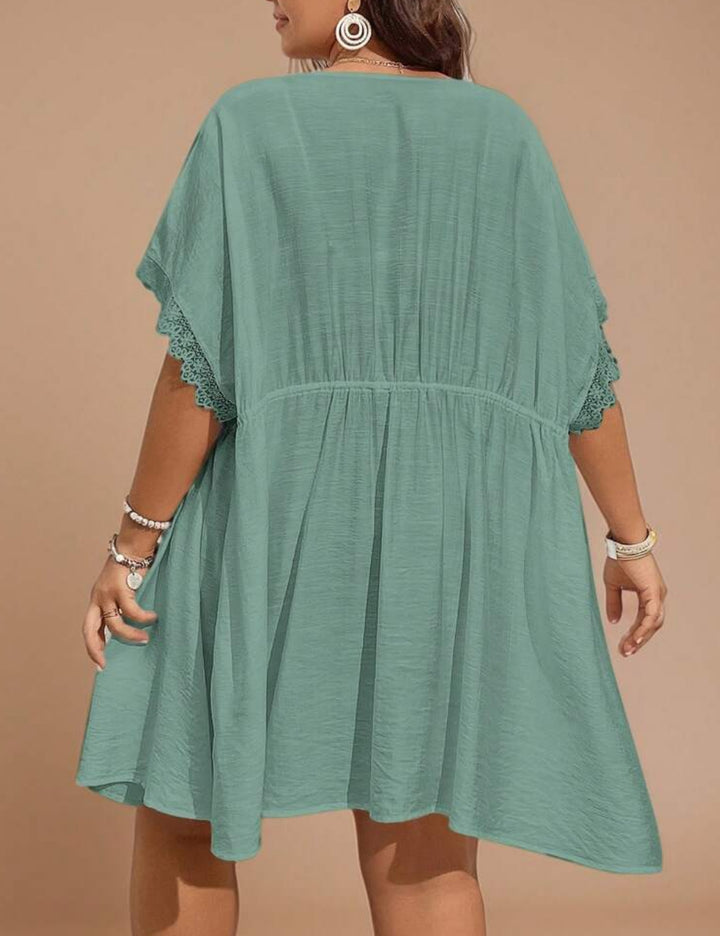 Cardigan de plajă Shein Curve+, verde