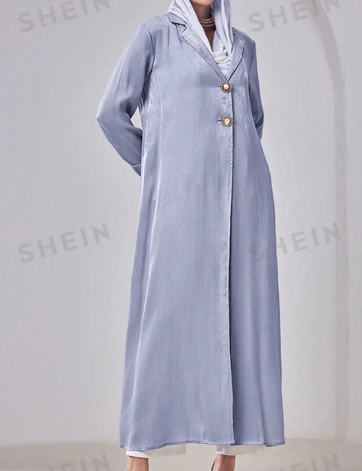 Cardigan lung SHEIN, albastru