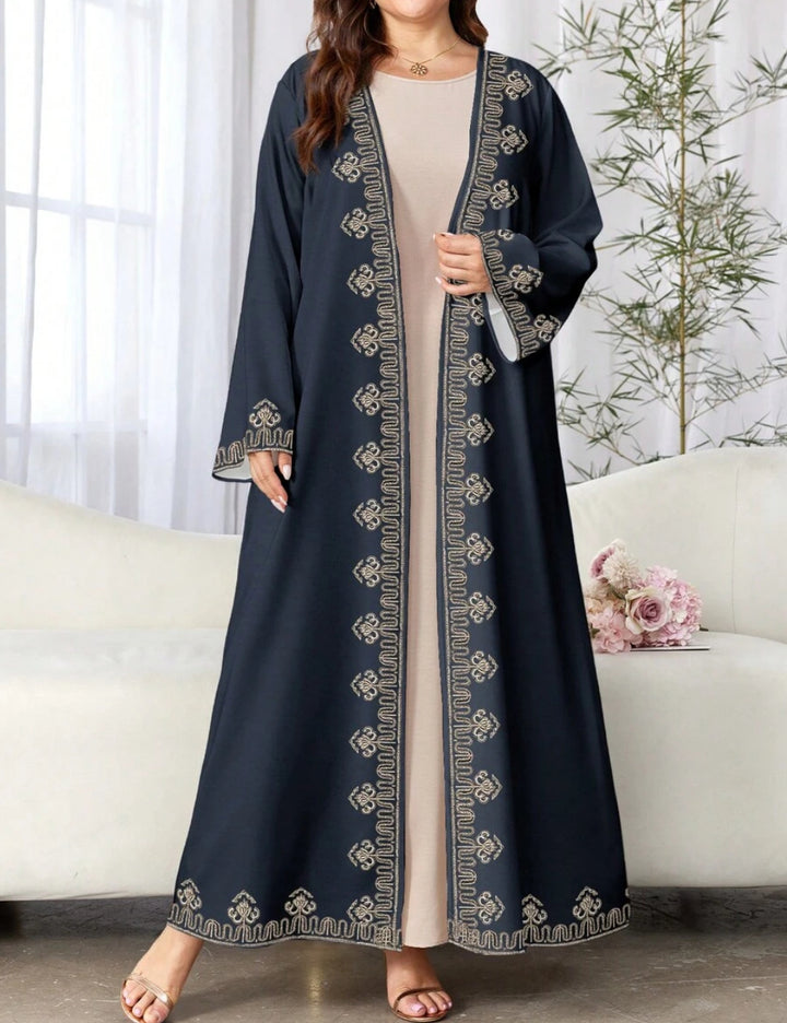 Cardigan lung Shein Curve+, albastru