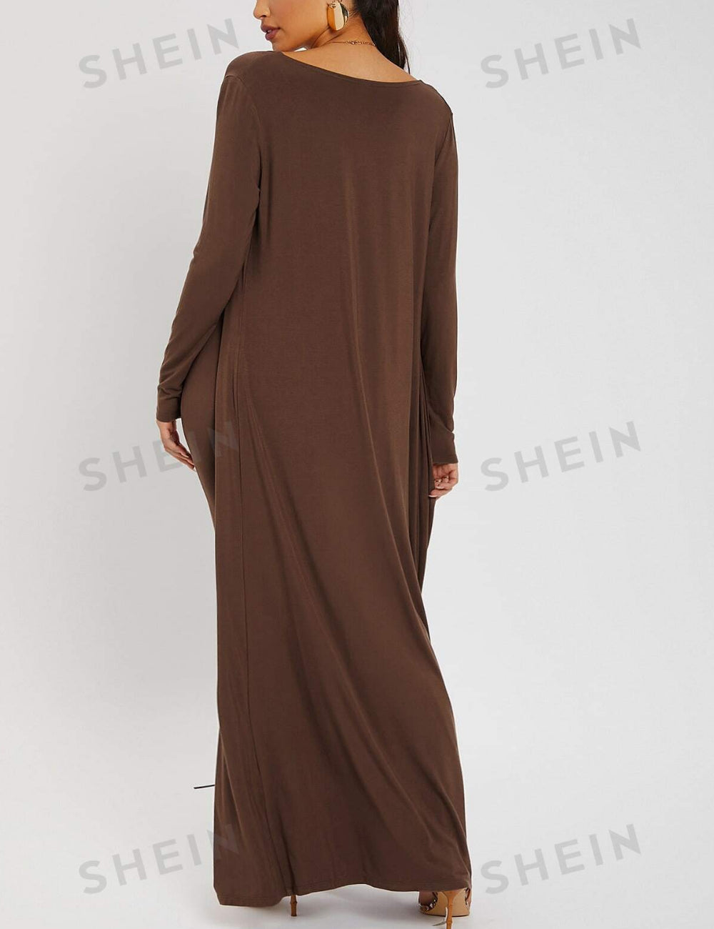 Shein hosszú kardigán, barna