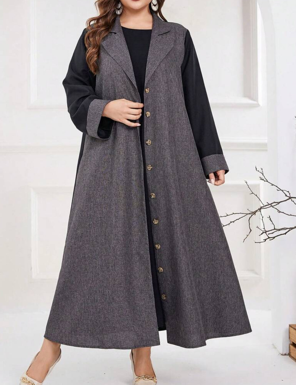 Shein Curve+ hosszú kardigán, színkeverék