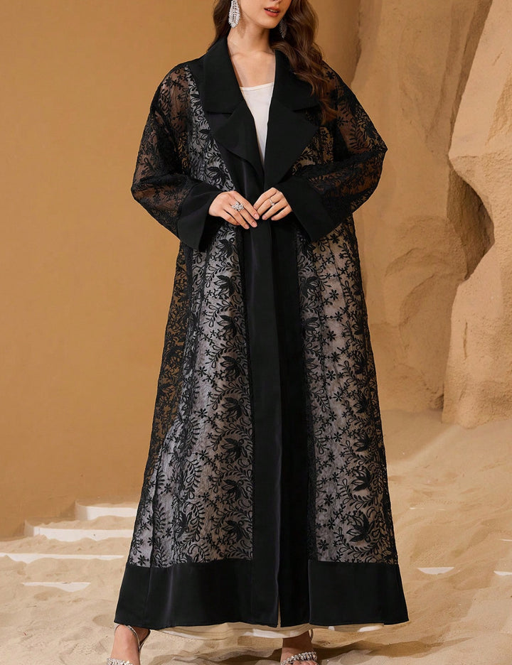 Cardigan lung Shein, negru