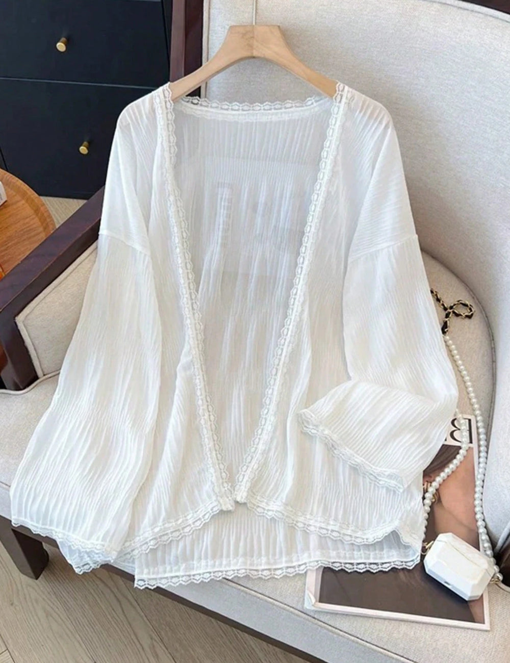 Shein kardigán, fehér