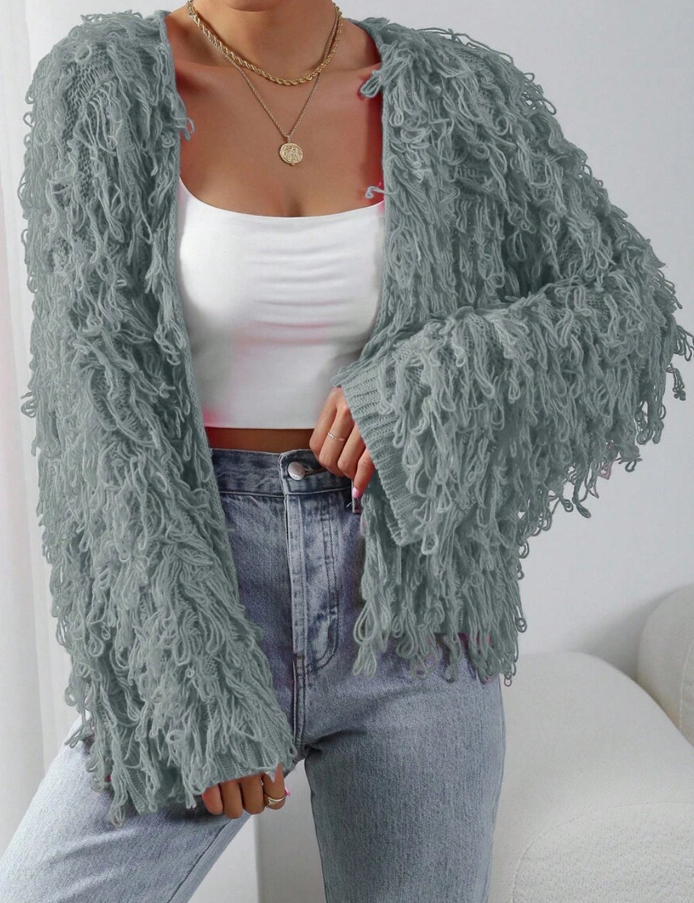 Cardigan SHEIN, albastru