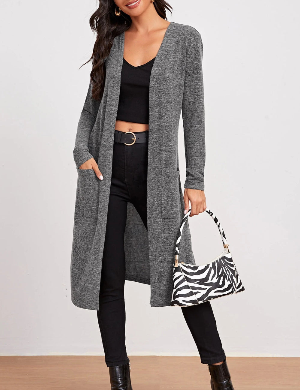 Cardigan Shein, gri