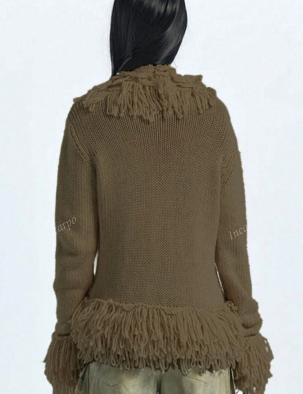 Shein kardigán, barna