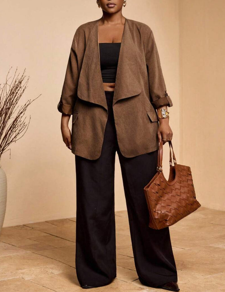 Cardigan Shein Curve+, maro