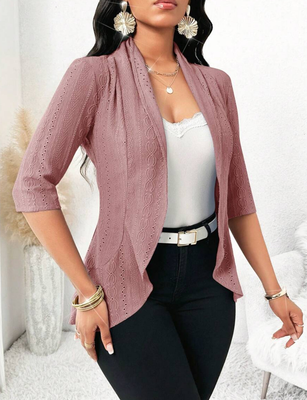 Shein kardigán, lila