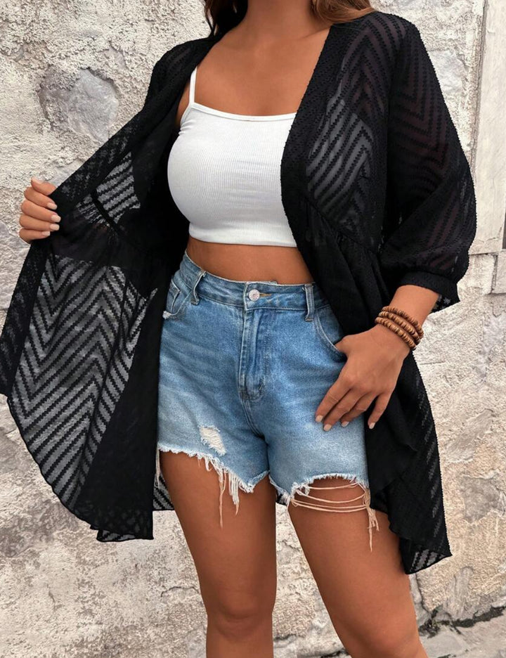Cardigan Shein Curve+, negru