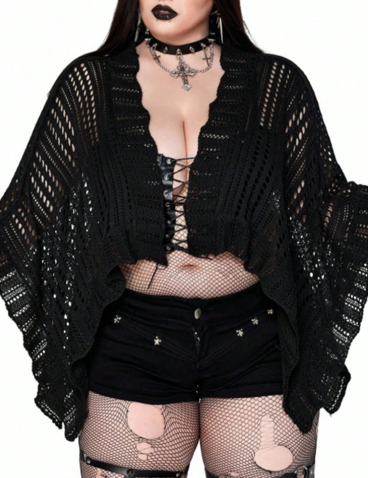 Cardigan Shein Curve+, negru