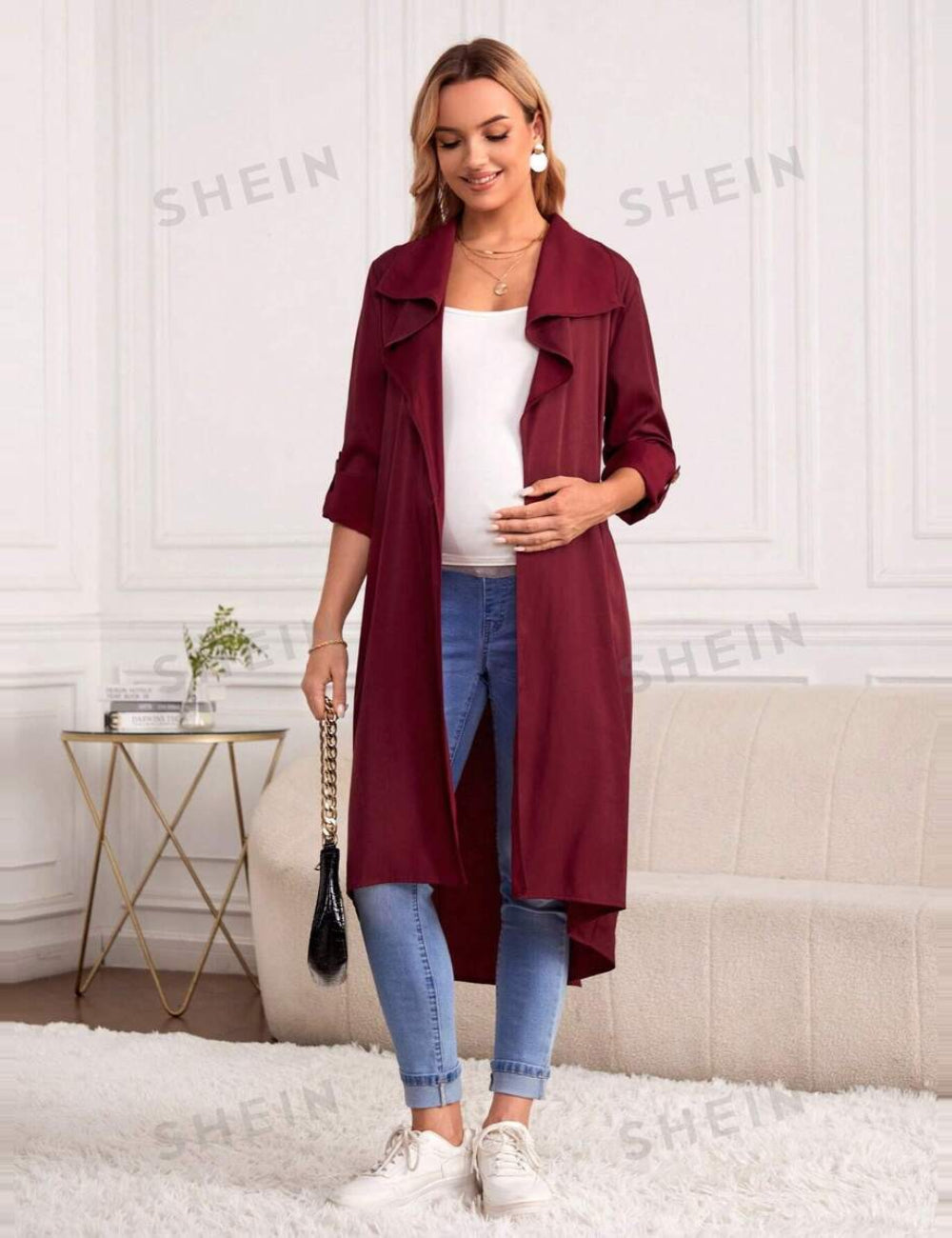Cardigan Shein, vișiniu