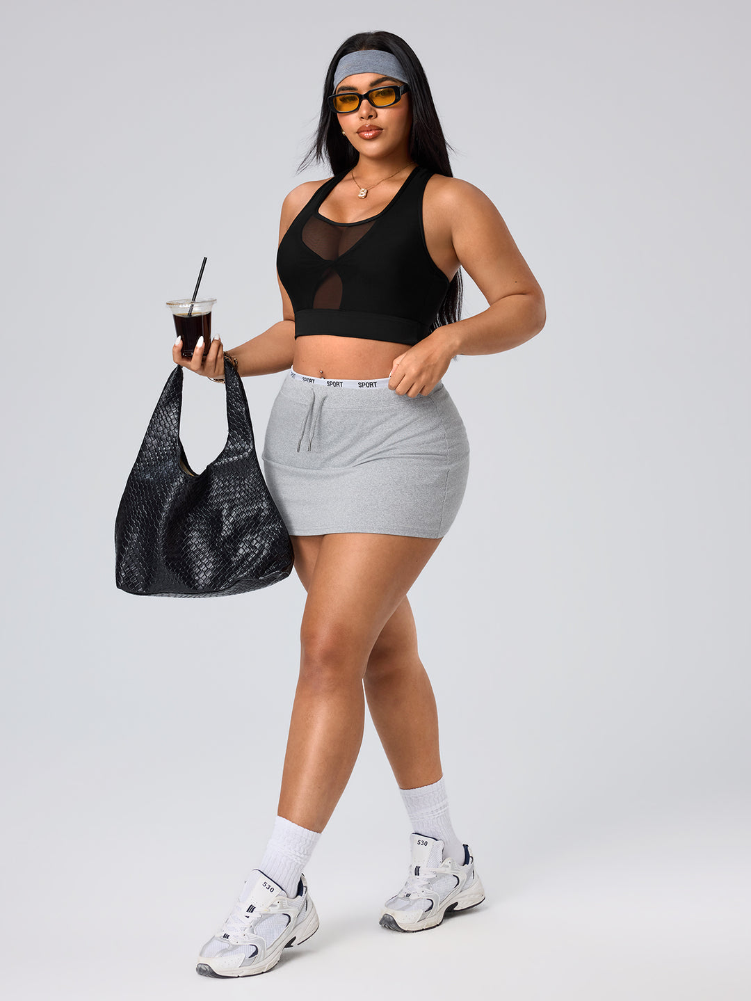 Sutien sport SHEIN, negru