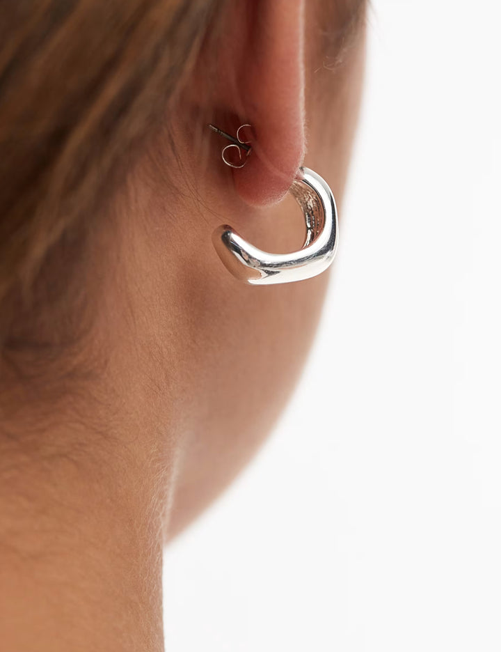 Cercei Pieces, argintiu