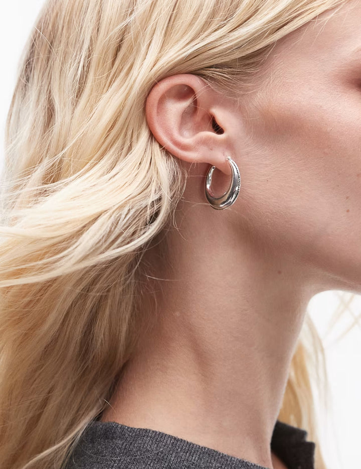 Cercei Seol+Gold, argintiu