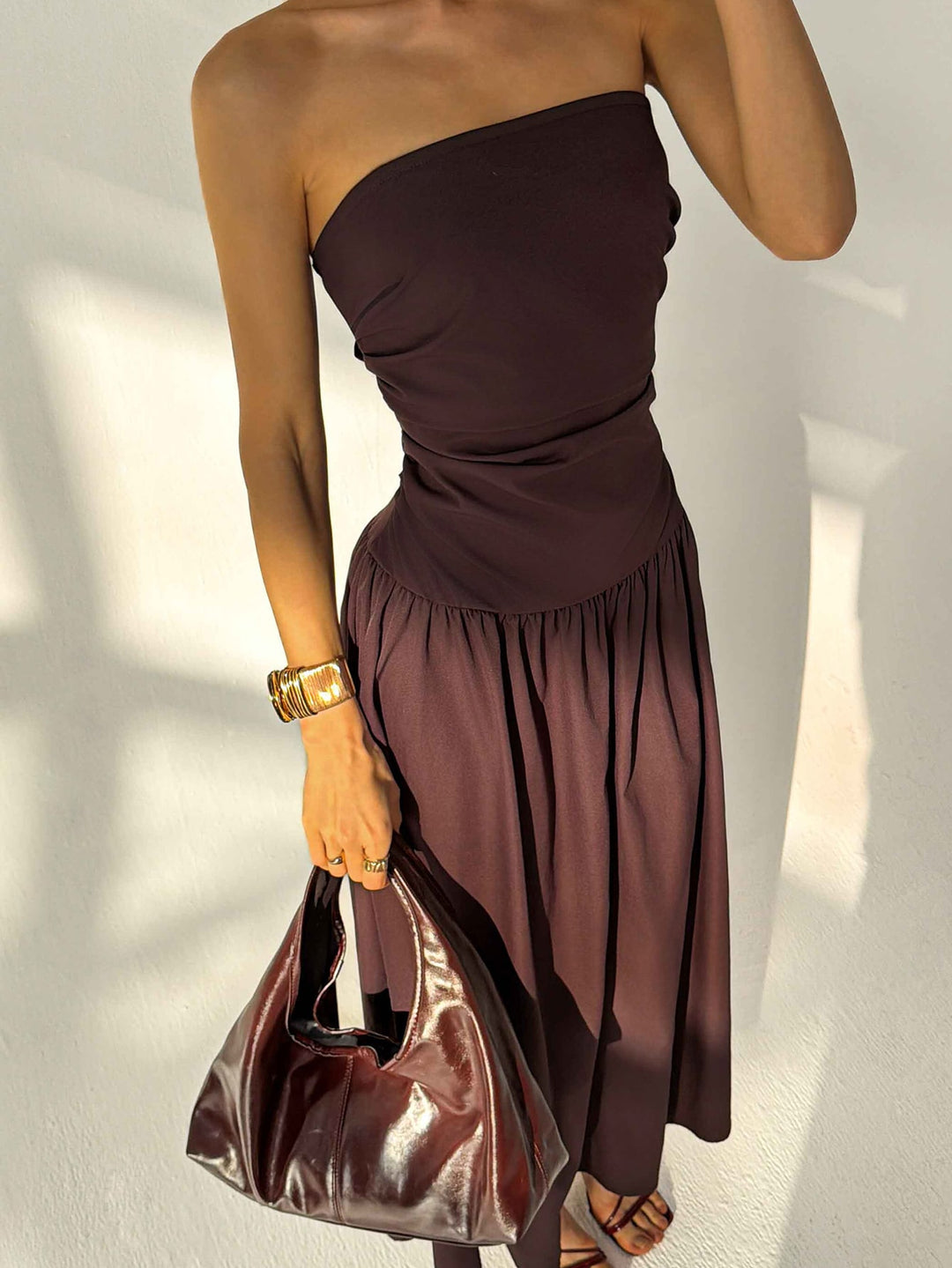 Rochie midi SHEIN, vișiniu