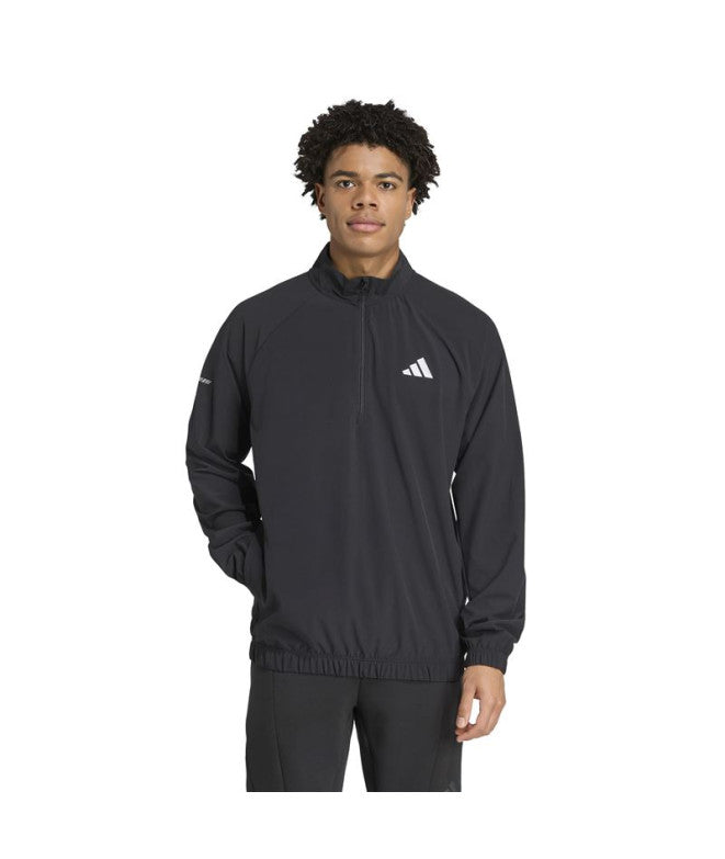 Bluză cu fermoar ADIDAS, negru