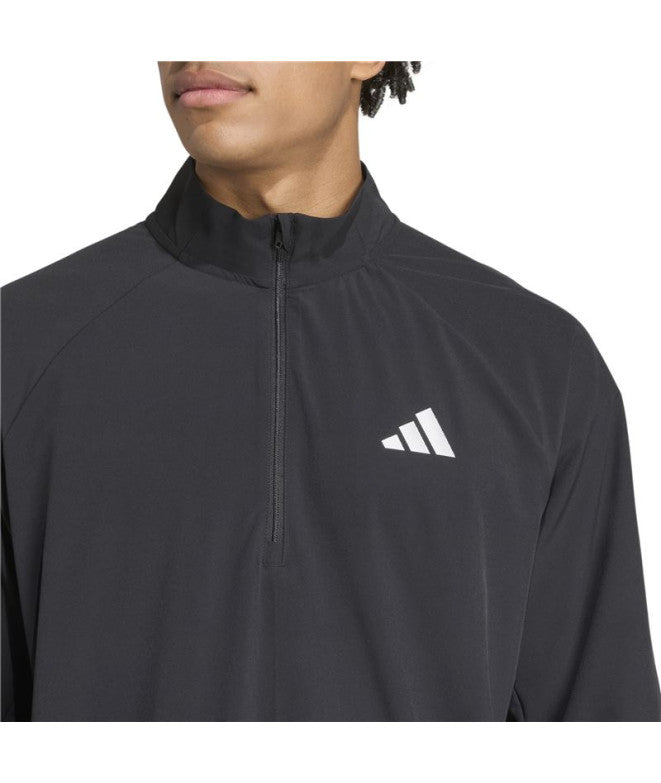 Bluză cu fermoar ADIDAS, negru