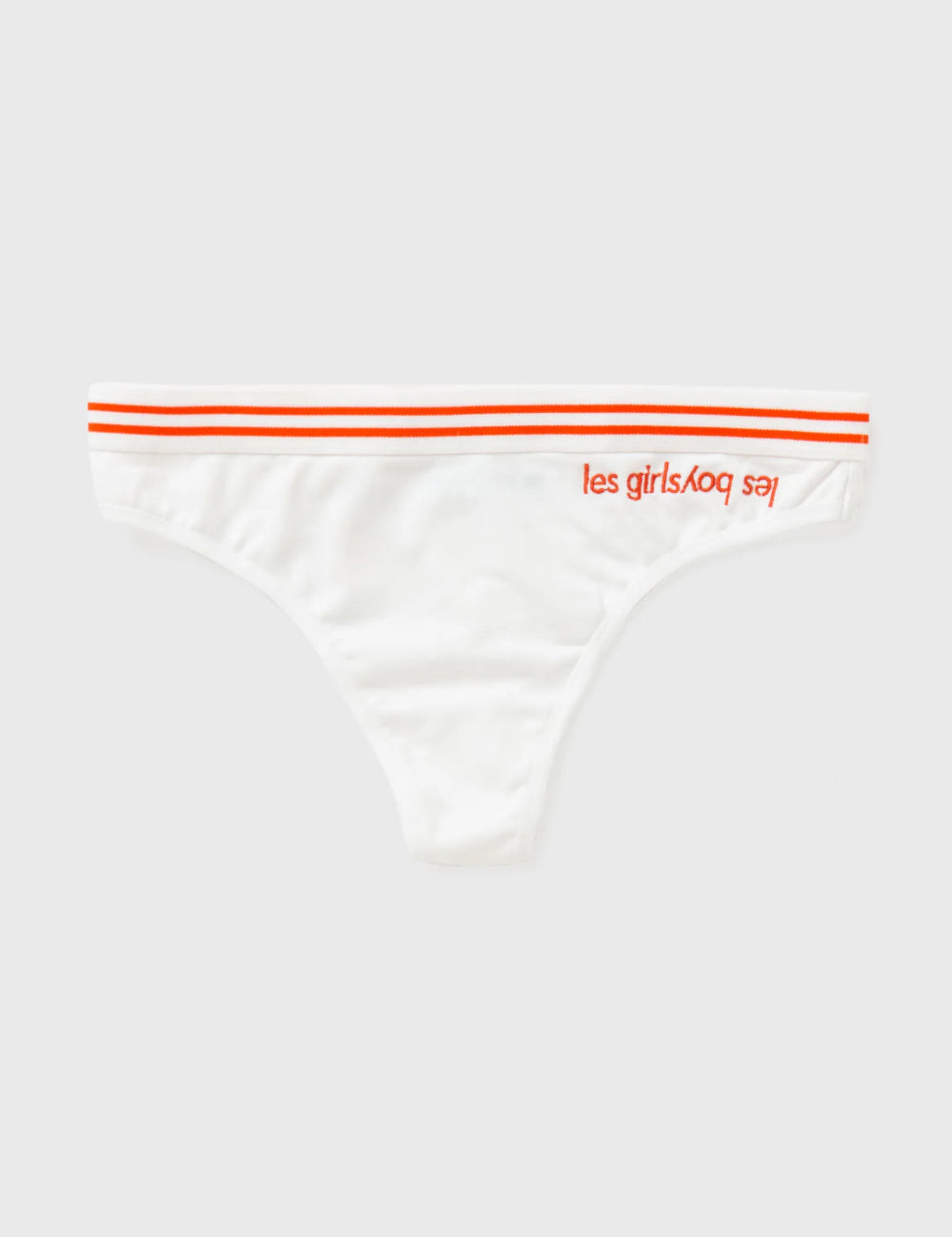 Chiloți Tanga les girls les boys, alb