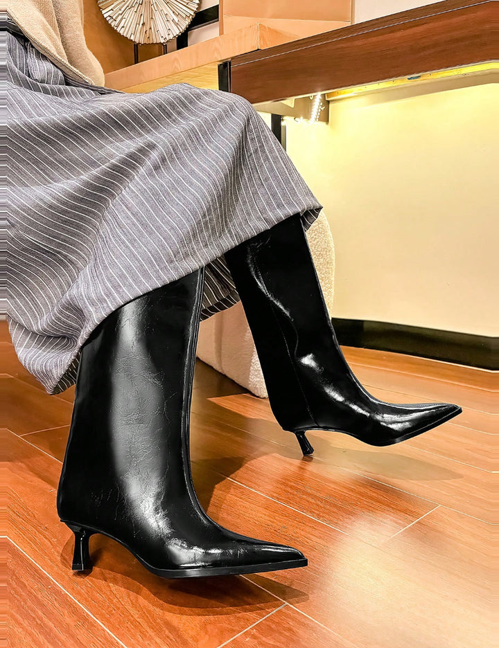 Cizme cu toc Shein, negru