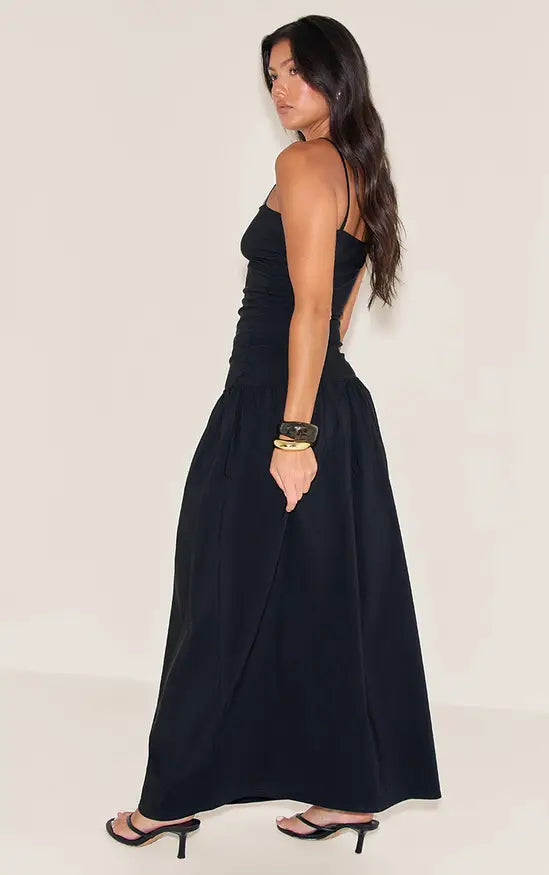 Rochie maxi PRETTYLITTLETHING, negru