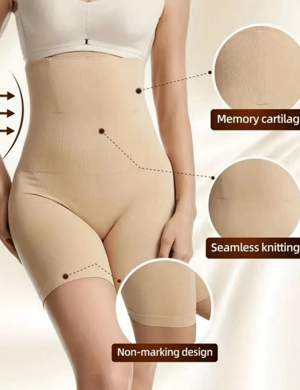 Shein modellező hatású bézs leggings