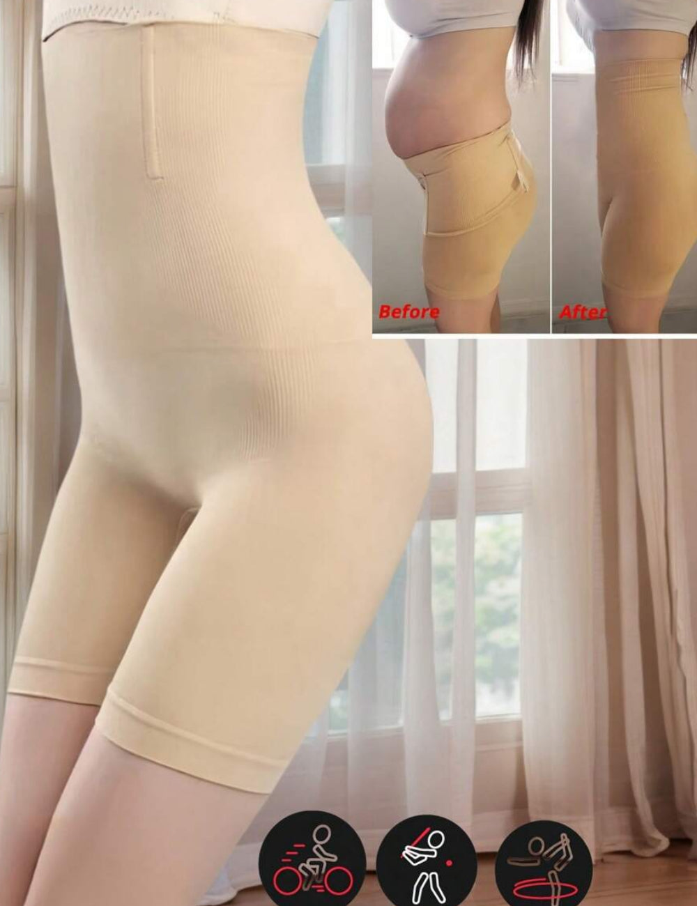 Shein modellező hatású bézs leggings
