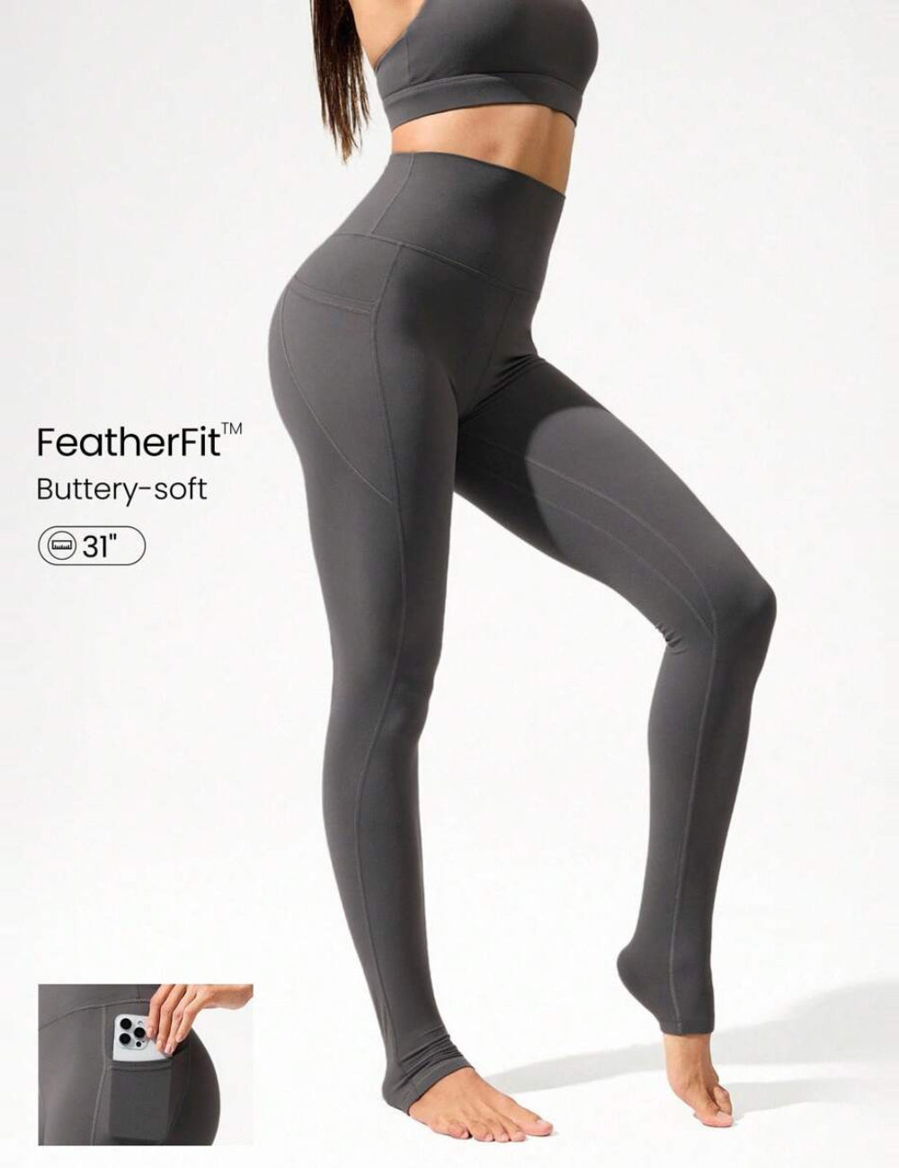 Colanți Sport Shein, gri