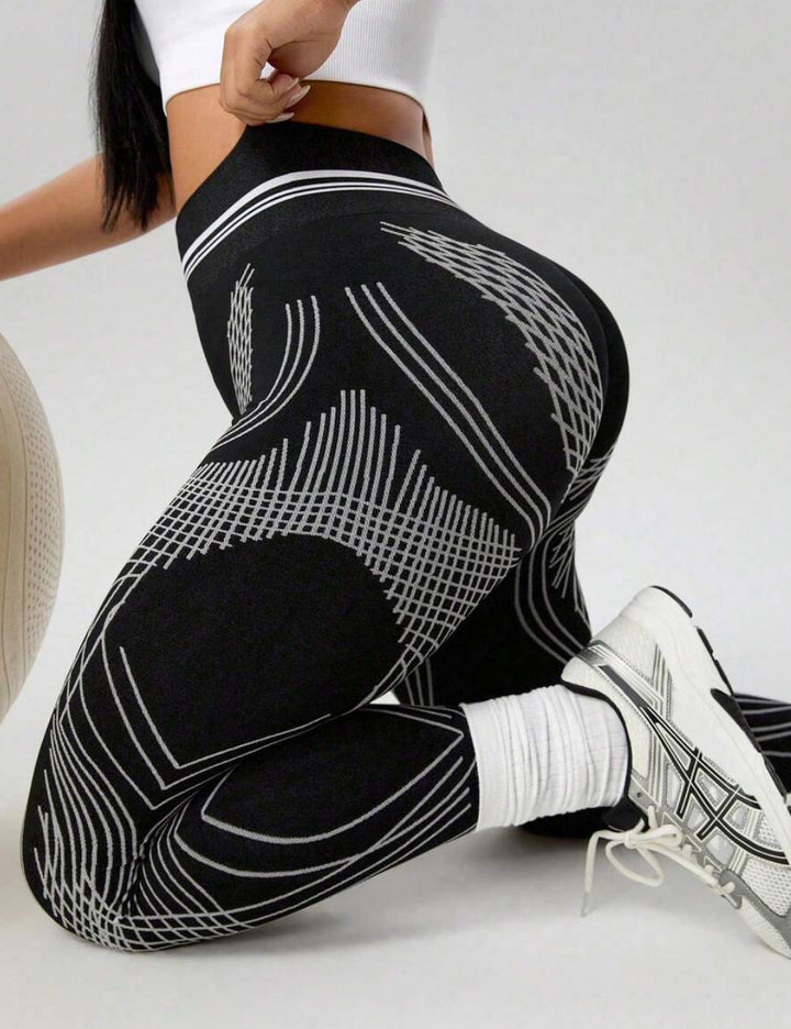 Colanți Sport Shein Curve+, negru