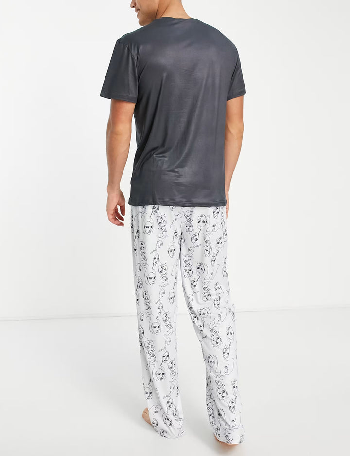 Compleu pijamale Loungeable, mix culori
