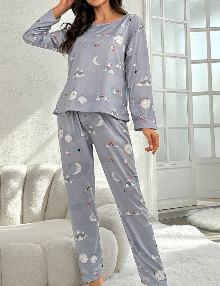Compleu pijamale Shein, albastru