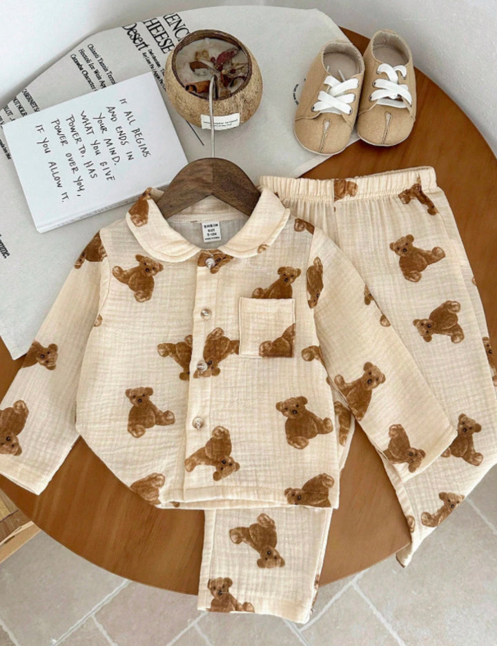 Compleu pijamale Shein, crem